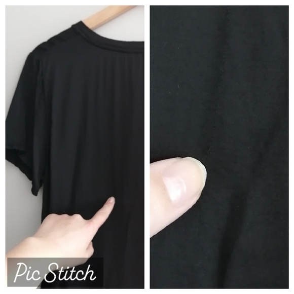 Nation LTD Satin Viscose V-neck Tee Large *Flaw - Picture 13 of 16